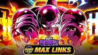 POWERFUL! LEVEL 10 LINKS 100% RAINBOW STAR EZA LR STR FULL POWER FRIEZA! (DBZ: Dokkan Battle)
