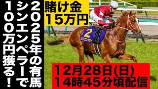 【2025年・有馬記念】シンエンペラーで百万円長者へ