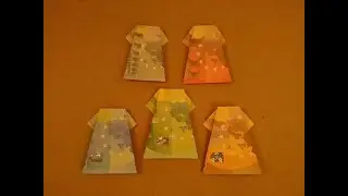 Vouw een kort jurkje van een briefje van 5 euro - Voor een verjaardag of een bruiloft