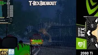 Jurassic Park T.Rex Breakout Demo Очень высокие настройки 4K | RTX 2080 Ti Z i9 9900K 5.1GHz