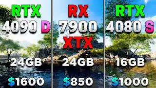 RTX 4090 D 24GB vs RX 7900 XTX 24GB vs RTX 4080 SUPER 16GB | Ryzen 7 7800X3D | PC Gameplay Tested