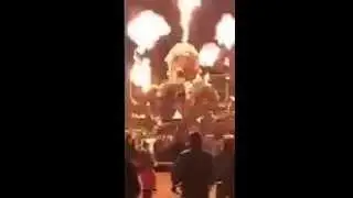 kinetic octopus demonstrates during Night time