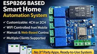 🔥 Ultimate Smart Home Automation System Using ESP12F | Dual & 4 Channel | Full Tutorial 💡🏠