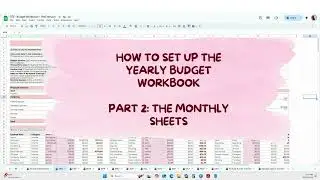 Yearly Budget Workbook | Part 2 How to use Monthly Sheets