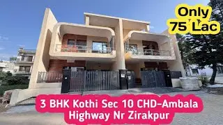 3 BHK Gated Society Villa In Sec 10 On Barwala Road Ambala -Chandigarh Nr Zirakpur Derabassi