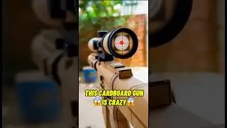 THIS CARDBOARD GUN IS CRAZY😱😱 #shorts #cardboard #diy #cardboardgun #tutorial #satisfying #fyp