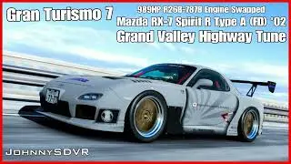 Gran Turismo 7 - Mazda RX-7 Spirit R Type A (FD) '02 Tune - 989HP R26B-787B Swap - Grand Valley Tune
