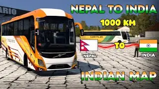 🔥NEPAL to INDIA 🚌 | 1000KM Epic Bus Journey | Ultra Realistic ETS2 Indian Map Gameplay