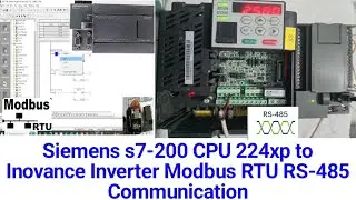 Siemens s7-200 CPU 224xp to Inovance Inverter Modbus RTU RS-485 Communication