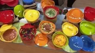 Rachael Ray Gradient Bubble & Brown 2.5 qt. Round Covered Baker with Jill Bauer