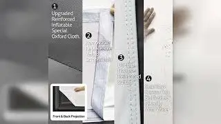 Review: 18 feet Inflatable Outdoor Projector Movie Screen - Package with Rope, Blower, Tent St...