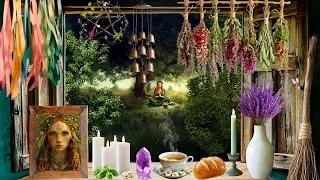 Witch's Imbolc Altar Ambience & Celtic Music 🔥 - Witch ASMR for Imbolc & Celtic Harp Music 🌿
