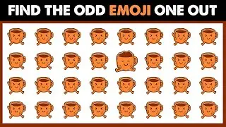Guess The Odd Coffee Emoji one Out | Find The Difference Brain Game #oddoneout #emojichallenge