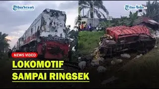 Kereta Api VS Truk di Asahan❗ Lokomotif Sampai Ringsek, Kondisi Sopir Luka Parah