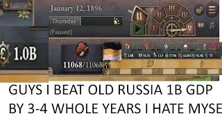 RUSSIA TEST BUILD 1 billion gdp russia like 3 years faster but i feel unwell