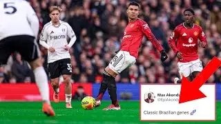 Football Fans reaction to Casemiro no look assist to Matheus Cunha goal ,#Fulham,Sesko,Manchester 