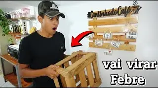 CAIXOTE! 🤯 Porta X&iacute;caras de Caf&eacute; R&Uacute;STICO e GIGANTE (Gastei R$ 0,00)