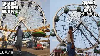 Gta San Andreas Definitive Edition vs Gta 5 - gta 5 vs gta Sa DE comparison