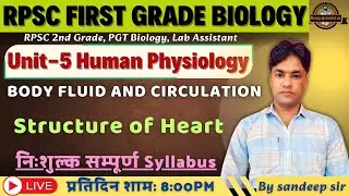 RPSC 1st Grade Biology 2025 | UNIT - V | Human Physiology | Human Circulatory system part - 1