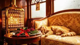 Cat Sleep Aid 🐾 Cozy Fireplace Train Ambience | Deep Sleep for Cats (3 Hours)