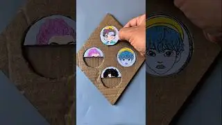 kpop saja boys demo hunter cardboard flip challenge game #kpopdemonhunters #papercraft