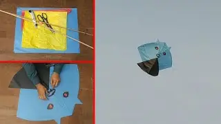 How to make Ghost kite at home - how to tie kite knots and flying test - kite crafts - Diy kite