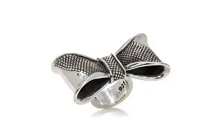 King Baby Jewelry Sterling Silver Bow Ring