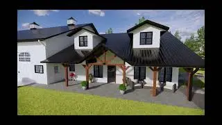 Barndominium with Basketball Court