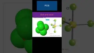 #shorts #phosphorouspentachlorid #PCl5 (Ball and stick , Spacefill and sticks )structure
