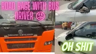 Road rage with DTC BUS 😡| CAR DAMAGED BY BUS DRIVER | SIDE SE KHATAM