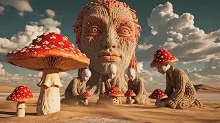 AI Surreal Dance Video | Mushroom Desert Dream 4К