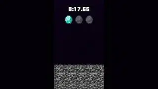 17.66 Minecraft mining speed run #minecraft