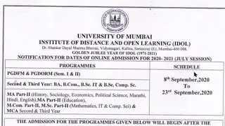 IDOL Admission will Start 2020-21 ll Mumbai University ll Exam Time table will Out 2019-20