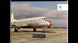 Late 1950s Heathrow Airport, BOAC & BEA Planes, UK, HD