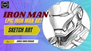 Iron Man Sketch | Easy Pencil Sketch | Marvel Drawing Tutorial | Art With Arnav #viralvideo #art