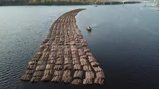 Tukkilautta Saimaalla 2.10.2020