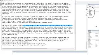 Fixed and random effects (panel) regression models in Stata