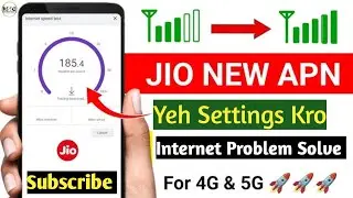New Fastest Jio 4G/5G Network Setting 😍 || Best APN Setting For Android Users 🔥 ||