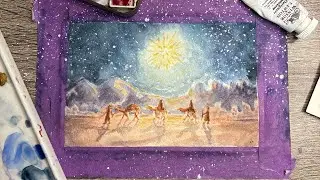 Watercolor Nativity Scene Painting Tutorial: We Three Gentlemen