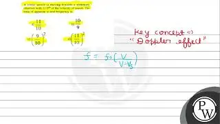 A sound source is moving towards a stationary observer with \( 1 / ...