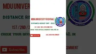 mdu distance new result out 2022
