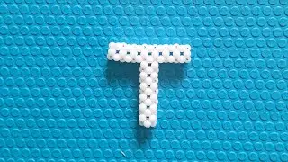 How to make a Beaded letter 'T' | DIY Beaded Keychain Making | Beads Keychain | Alphabet letter 'T'