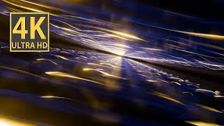 Abstract Background Video 4k Yellow Blue Flames VJ LOOP NEON Metallic Tunnel Calm Visual Screensaver