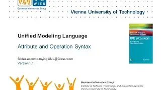 MOOC UML #7: Attribute And Operation Syntax
