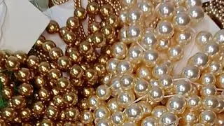 Bright golden swarovski pearls beads lockets earrings lucky draw for 50 likes 🎁💯 6281985258