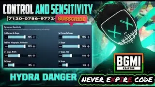 {BGMI} Hydra danger control code | hydra danger basic settings code | danger sensitivity new update