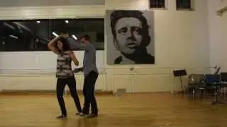 Swingout with a Single & Double Outside Turn - hand flip, adv technique, sharing space