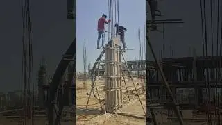 Amazing trick for column casting work | column ki casting kaise kre #column #ytshorts #concrete