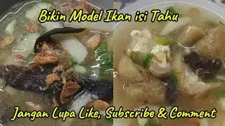 Make a tofu-filled fish model