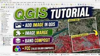 How to Add Satellite Image in GIS Software 🗾. How to Band Composite in QGIS Software. #gis #qgis 